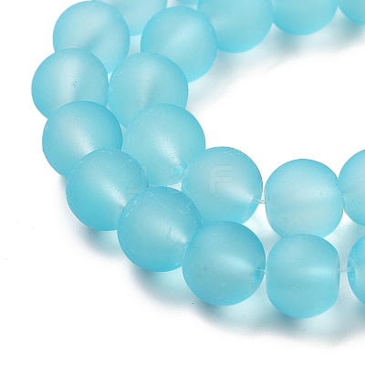 Baking Paint Transparent Glass Bead Strands X-GLAA-S031-10mm-21-1