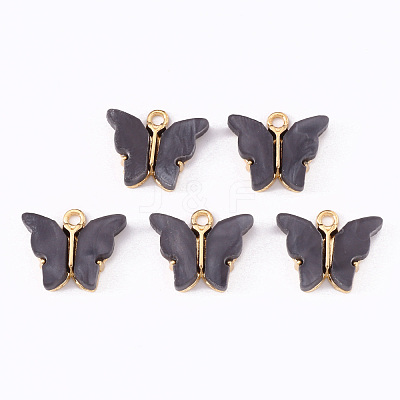 Alloy Acrylic Pendants ENAM-R136-01J-1