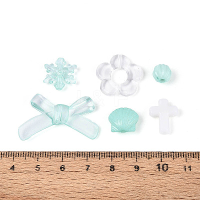 Transparent & Opaque Acrylic Beads TACR-T028-26E-1