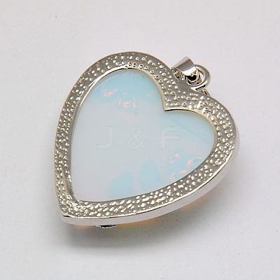 Heart Opalite Pendants GP356-5-1