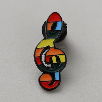Pride Rainbow Musical Theme Enamel Pins JEWB-Q047-01B-EB-1