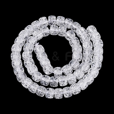 Crackle Transparent Glass Beads Strands GLAA-N069-03A-10-1