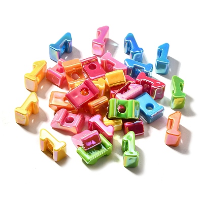 UV Plating Opaque Acrylic Beads SACR-Z007-02B-1
