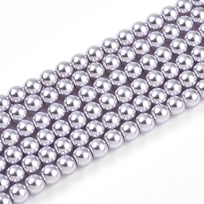 Baking Paint Pearlized Glass Pearl Bead Strands HY-N002-3mm-A04-1