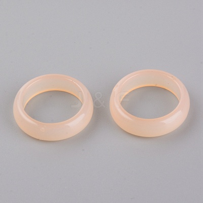 Resin Finger Rings RESI-WH0024-76J-1
