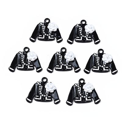 Rack Plating Alloy Spray Painted Pendants PALLOY-T083-03A-1
