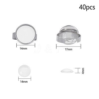 DIY Finger Rings Making Kits DIY-UN0001-15P-1