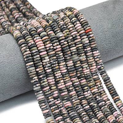 Frosted Natural Rhodonite Beads Strands G-K389-C42-01-1