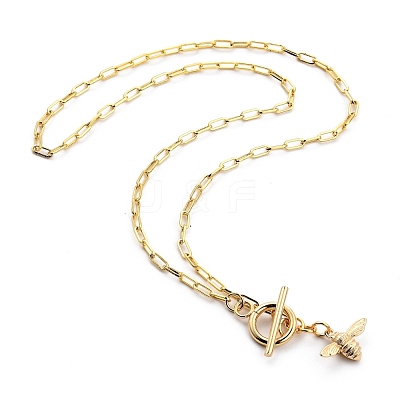 Brass Pendant Necklaces NJEW-JN03060-1