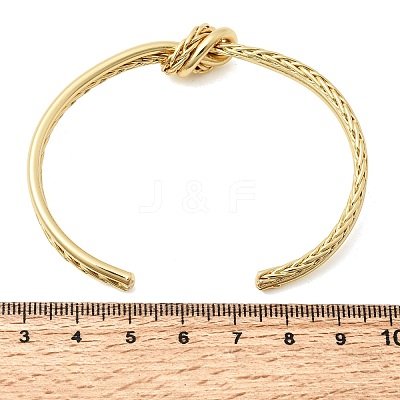 Brass Knotted Cuff Bangles for Women KK-CBACA61-02G-1