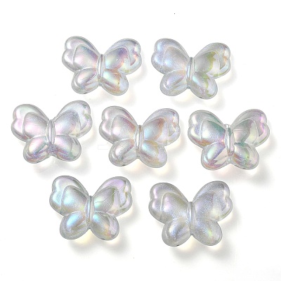 UV Plating Luminous Transparent Acrylic Beads OACR-P010-11A-1
