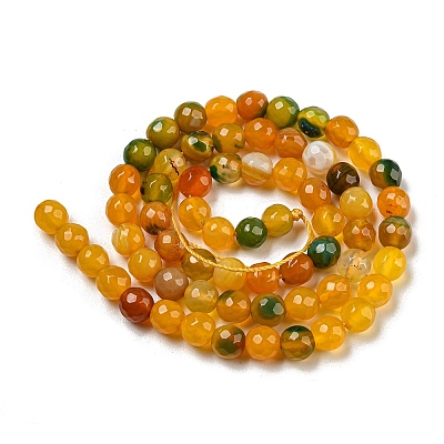 Natural Agate Beads Strands G-E469-02-6mm-1