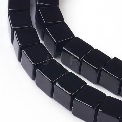 Natural Black Onyx Beads Strands G-K282-03B-1
