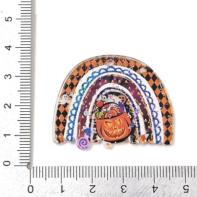 Halloween Printed Acrylic Pendants MACR-I041-02A-1