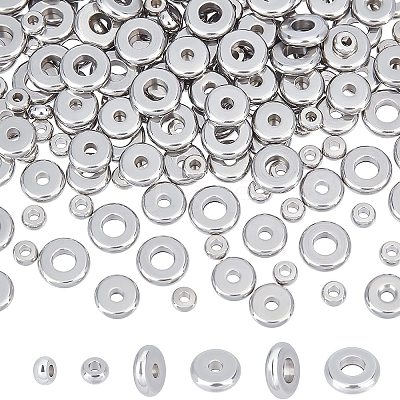 180Pcs 3 Style 304 Stainless Steel Spacer Beads STAS-DC0002-18-1