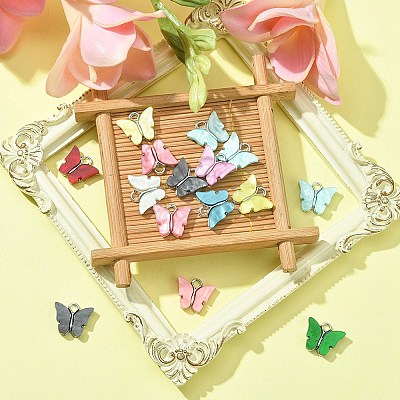 15Pcs Acrylic Charms MACR-YW0002-12P-1