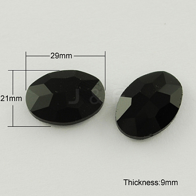 Glass Pointed Back Rhinestone RGLA-Q011-29x21mm-25-1