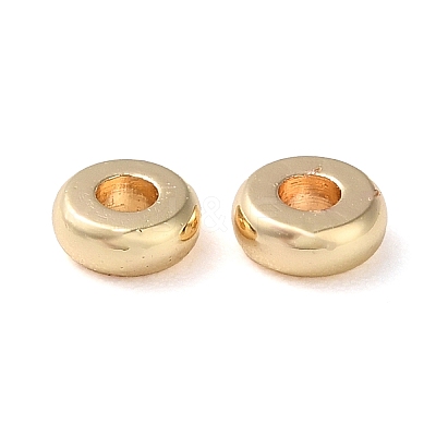Brass Flat Round Spacer Beads X-KK-M085-A-12G-01-1