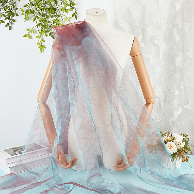 Polyester Organza Fabrics DIY-WH0622-186-1