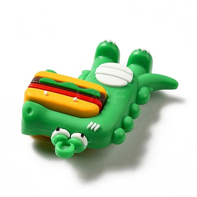 Dinosaur with Hamburger Shape PVC Pendants KY-E012-03A-1