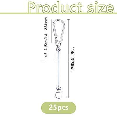 25Pcs Aluminum Climbing Carabiners AJEW-DC0001-96-1