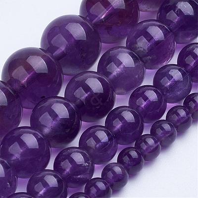 Natural Amethyst Bead Strands G-F422-02-6mm-1