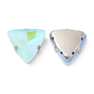 Mocha Fluorescent(MI) Triangle Sew on Rhinestone GGLA-Q086-01A-P03-1