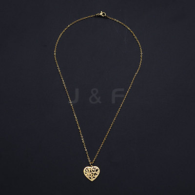 201 Stainless Steel Pendant Necklaces NJEW-S105-JN564-40-2-1