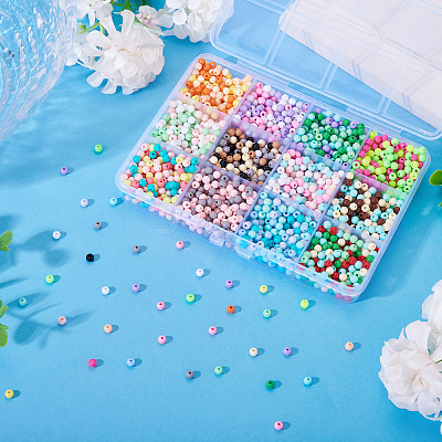 72G 12 Colors Opaque Acrylic Beads OACR-TA0003-91-1