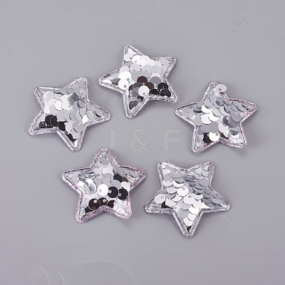 Paillette/Sequin & Cloth Iron On Patches DIY-WH0143-31B-1