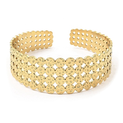 304 Stainless Steel Cuff Bangles LS-BJEW-P302-14G-1
