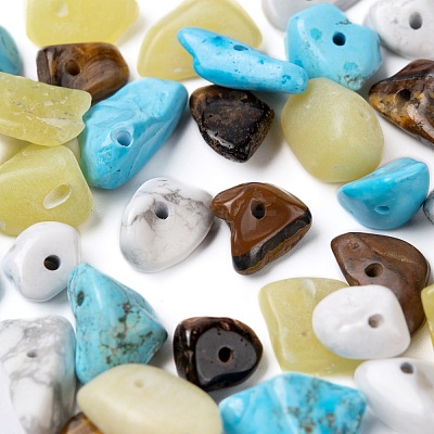 60G 4 Style Natural & Synthetic Mixed Gemstone Beads G-FS0002-18B-1
