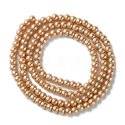Eco-Friendly Dyed Glass Pearl Round Beads Strands HY-A002-3mm-M-1