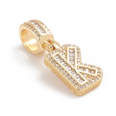 Brass Micro Pave Cubic Zirconia Pendants ZIRC-G165-13G-K-1