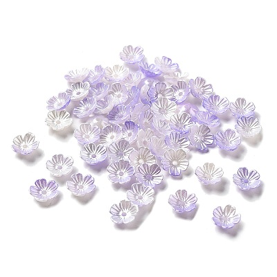 Gradient Color Acrylic Bead Caps OACR-Z028-01D-1