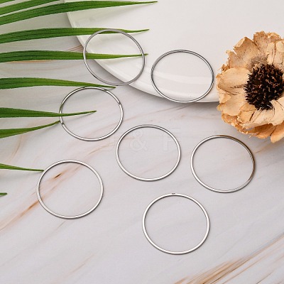 Tarnish Resistant 304 Stainless Steel Linking Ring STAS-T047-15B-1