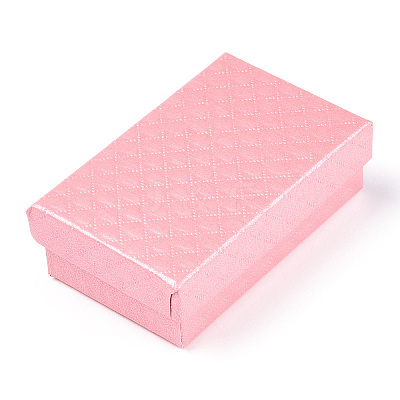 Rhombus Textured Cardboard Jewelry Boxes CBOX-T006-02E-1