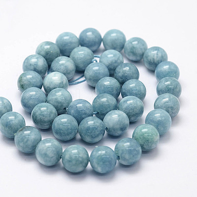 Natural White Jade Imitation Amazonite Beads Strands X-G-F364-16-8mm-1