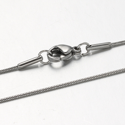 304 Stainless Steel Snake Chains Necklaces STAS-F094-23-1