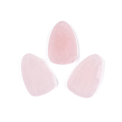 Natural Rose Quartz Pendants G-Q601-38H-1