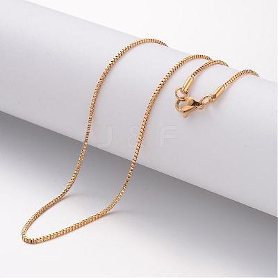 Ion Plating(IP) 304 Stainless Steel Necklace MAK-K004-01G-1
