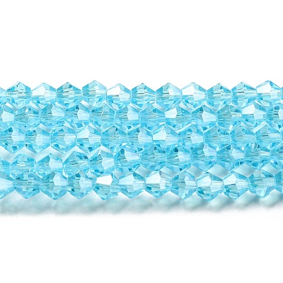 Transparent Electroplate Glass Beads Strands GLAA-F029-2mm-C20-1