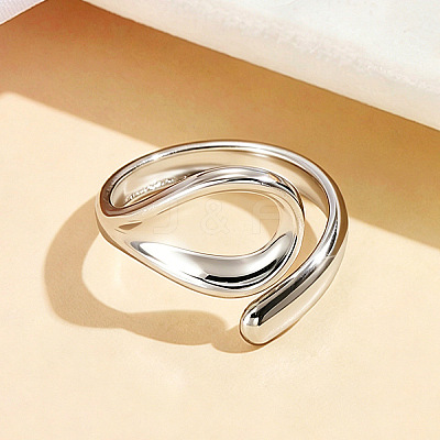 304 Stainless Steel Cuff Open Rings WGF9BE1-01-1