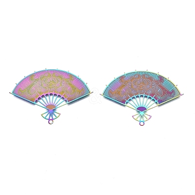 Ion Plating(IP) 304 Stainless Steel Filigree Pendants X-STAS-T057-60-1