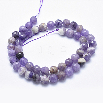 Natural Amethyst Beads Strands G-K256-52-8mm-1
