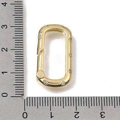 Brass Micro Pave Clear Cubic Zirconia Clasps KK-CBAEEA8-04G-1