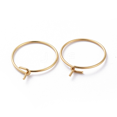 316 Surgical Stainless Steel Hoop Earring Findings STAS-J025-01A-G02-1