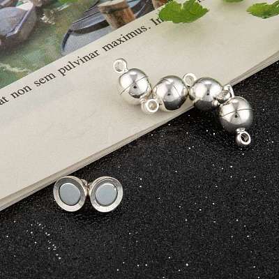 Brass Magnetic Clasps with Loops MC019-S-1