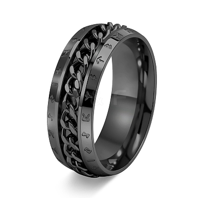 Rotatable Stainless Steel Finger Ring PW-WG0C89D-21-1