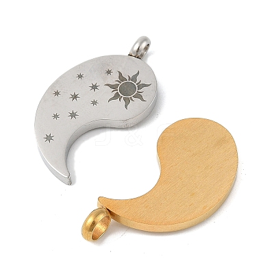 304 Stainless Steel Split Pendants STAS-U040-11A-1